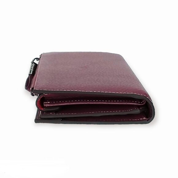 Itslife Bifold Wallet Purple Pebbled Leather RFID Large Capacity Multi Pockets - Picture 5 of 14